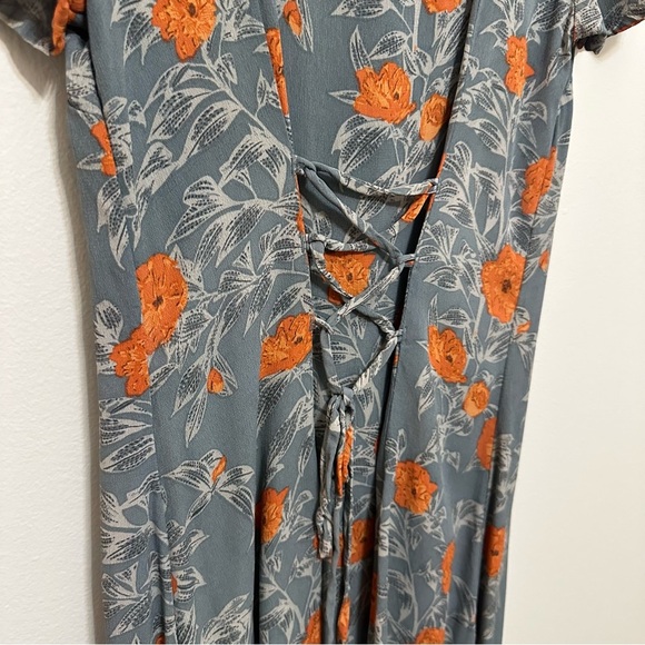 RVCA Blue and Orange Floral Dress - Picture 8 of 10